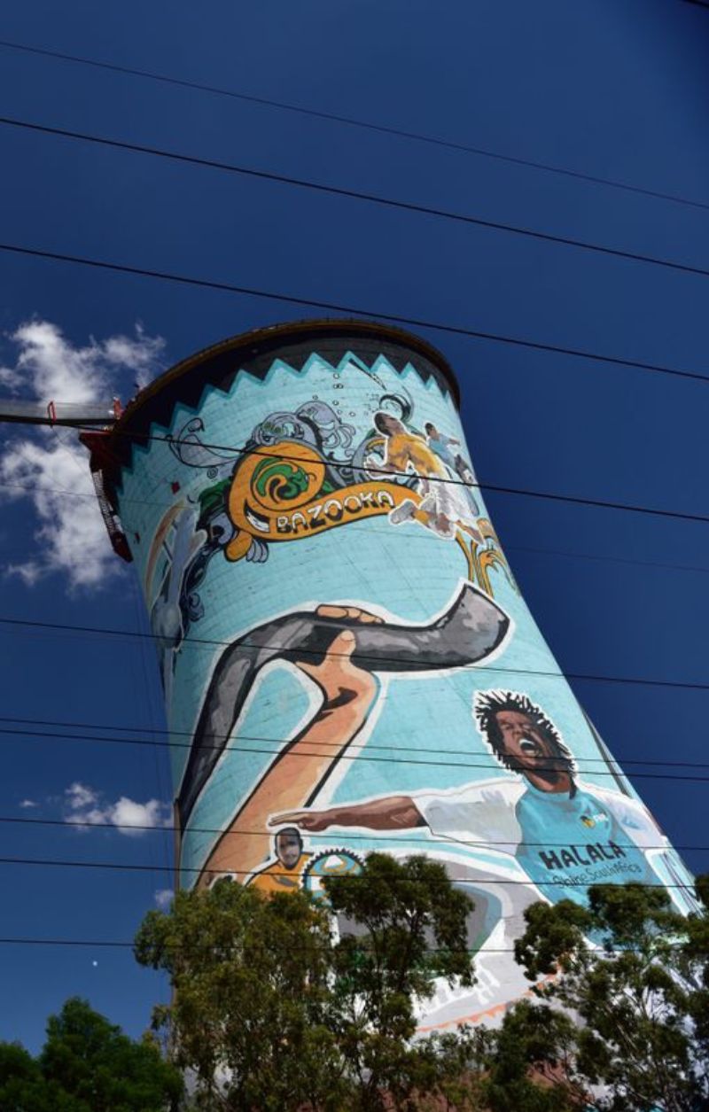 Picture of cooling tower in Soweto